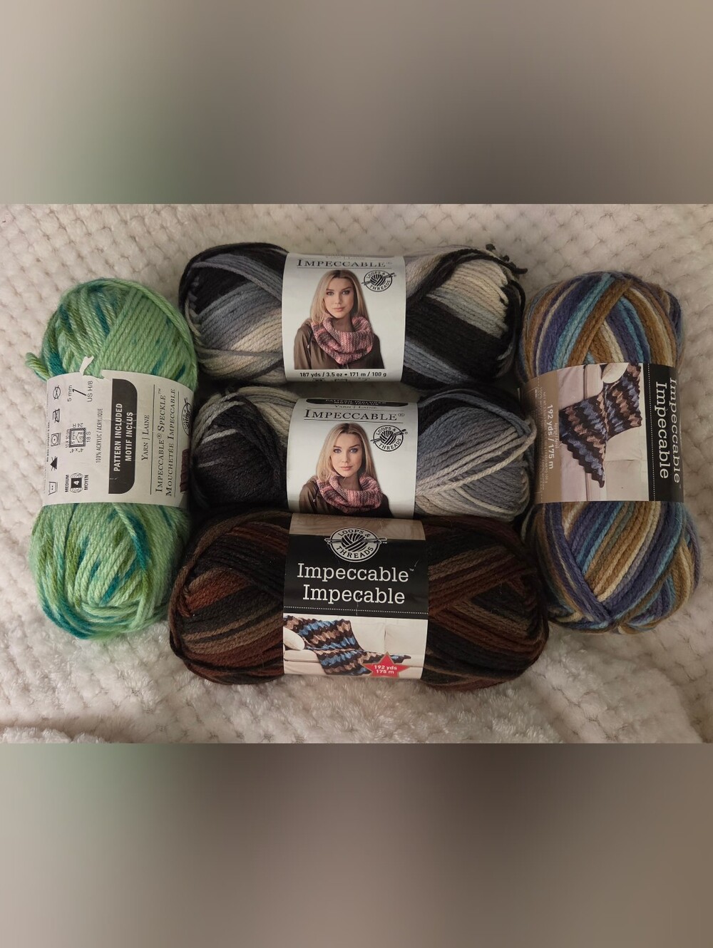Impeccable Variegated  Yarn Bundle - Greens, Blues, Browns, Grays